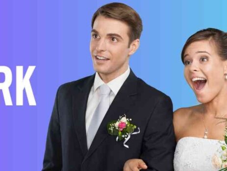 Hochzeits-DJ, der die Stimmung auf einer Hochzeit mit Musik setzt